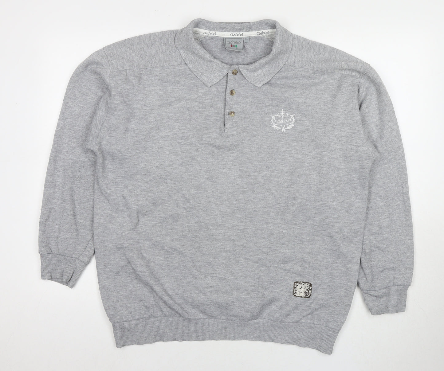Ashes Mens Grey Polyester Pullover Sweatshirt Size XL