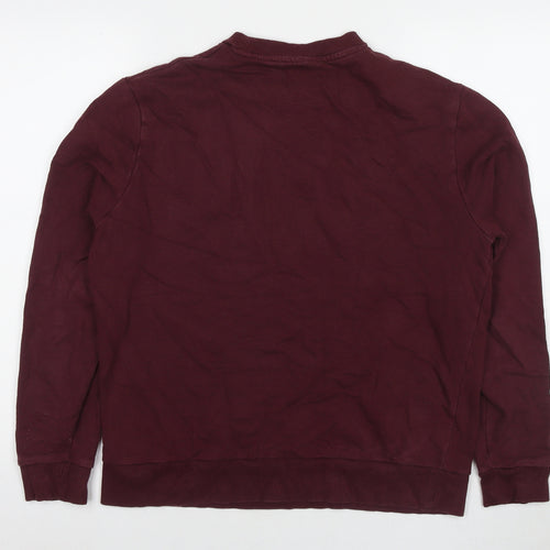 ASOS Womens Red Cotton Pullover Sweatshirt Size M Pullover