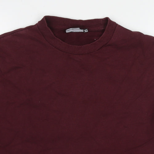 ASOS Womens Red Cotton Pullover Sweatshirt Size M Pullover