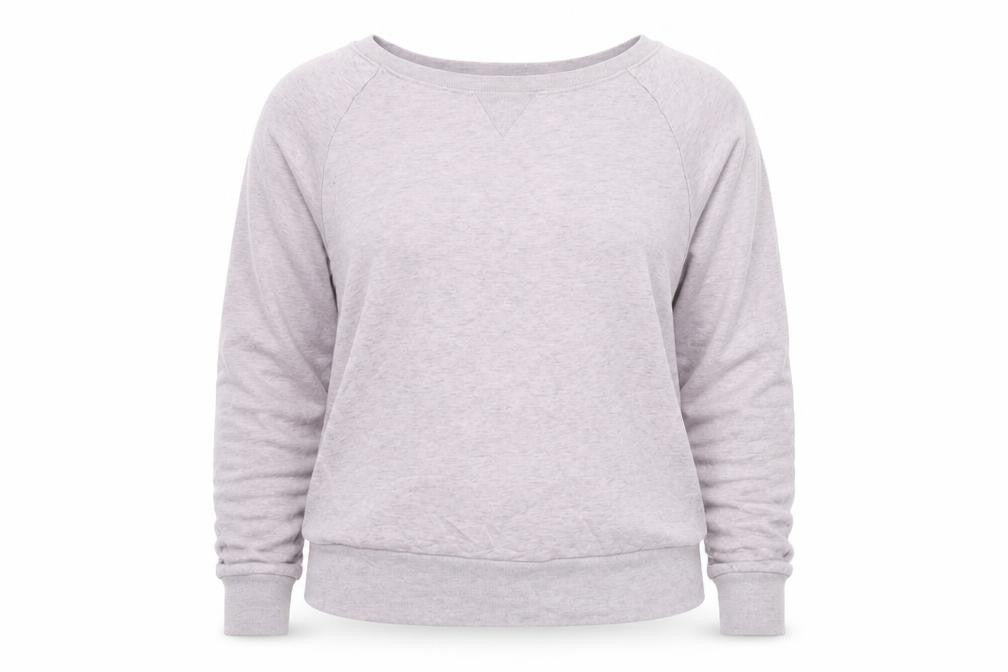 Front view of Gap women’s purple cotton pullover sweatshirt, size M, pullover