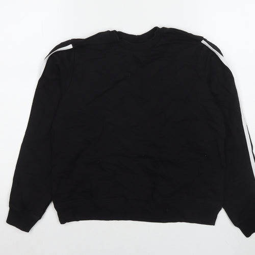 ASOS Womens Black Cotton Pullover Sweatshirt Size 8 Pullover