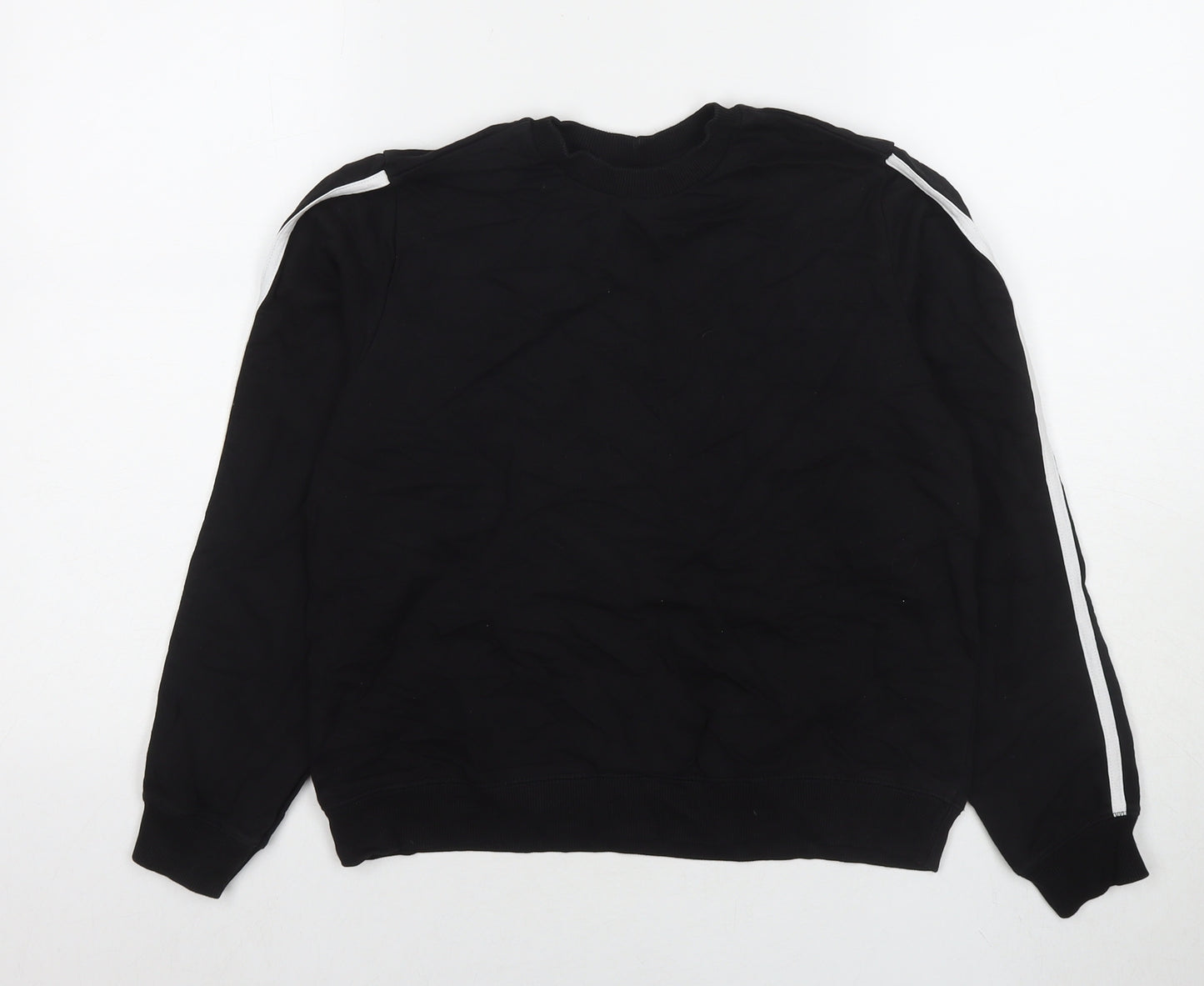 ASOS Womens Black Cotton Pullover Sweatshirt Size 8 Pullover