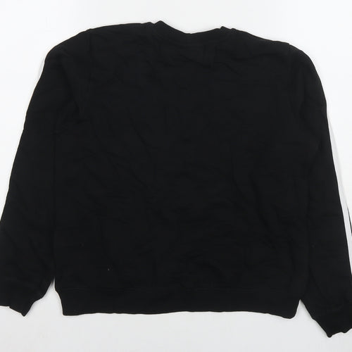 ASOS Womens Black Cotton Pullover Sweatshirt Size 8 Pullover
