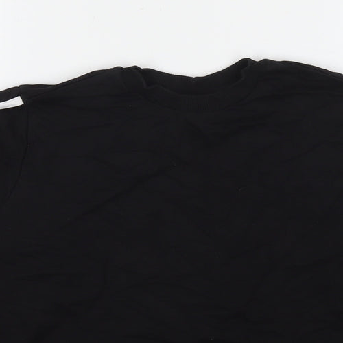 ASOS Womens Black Cotton Pullover Sweatshirt Size 8 Pullover
