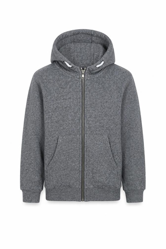 H&M Boys Grey Cotton Full Zip Hoodie Size 8-9 Years Zip