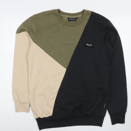NICCE London Mens Multicoloured Cotton Pullover Sweatshirt Size M