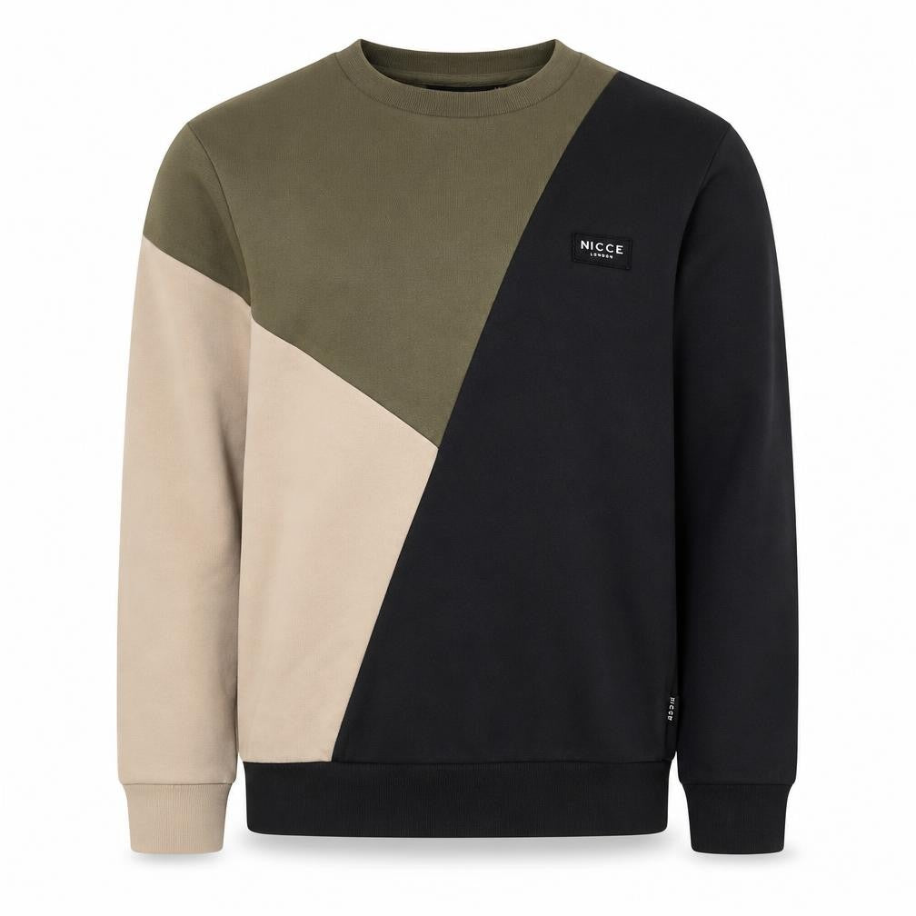 Front view of NICCE London men’s multicoloured cotton pullover sweatshirt, size M