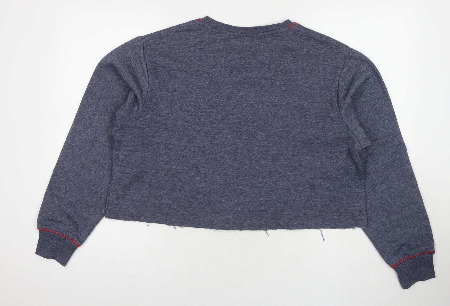 Friends Womens Blue Cotton Pullover Sweatshirt Size 12 Pullover - Central Perk Size 12-14 Cropped