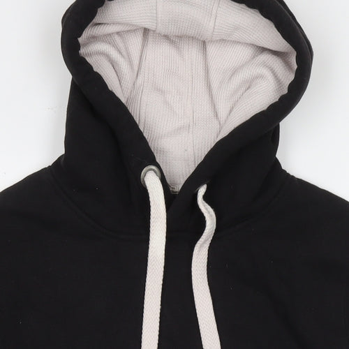 Cotton Ridge Mens Black Cotton Pullover Hoodie Size M