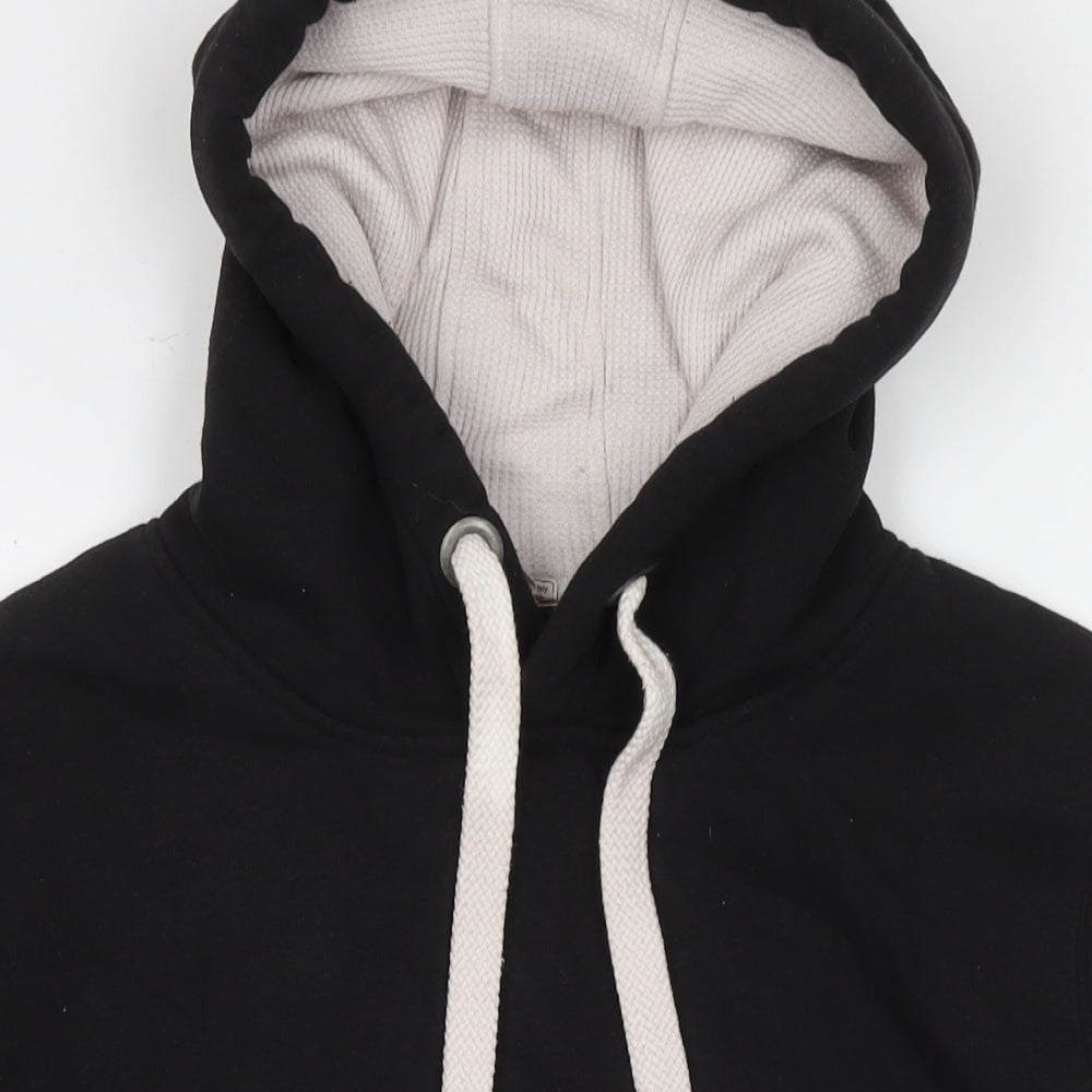 Cotton Ridge Mens Black Cotton Pullover Hoodie Size M