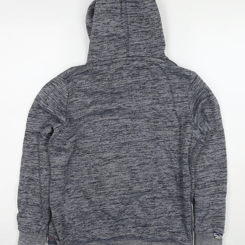 Superdry Womens Grey Cotton Full Zip Hoodie Size S Zip