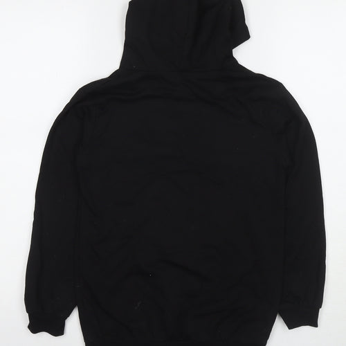 Dgfstm Boys Black Cotton Pullover Hoodie Size 13-14 Years Pullover - Flame