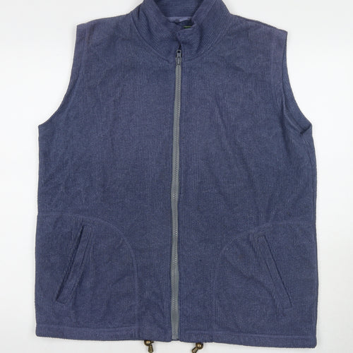 Equorian Womens Blue Gilet Waistcoat Size 14 Zip - Size 14-16