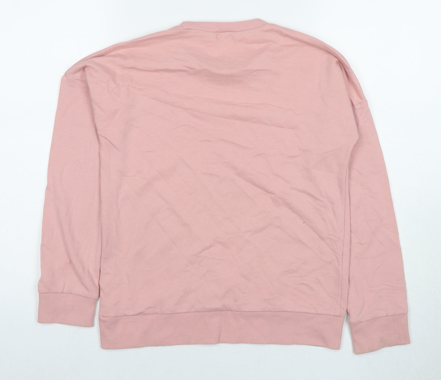 DECATHLON Girls Pink Cotton Pullover Sweatshirt Size 12-13 Years Pullover