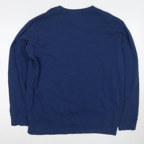 Bad Rhino Mens Blue Cotton Pullover Sweatshirt Size LT