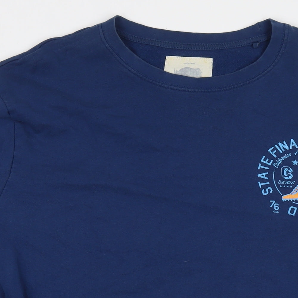 Bad Rhino Mens Blue Cotton Pullover Sweatshirt Size LT