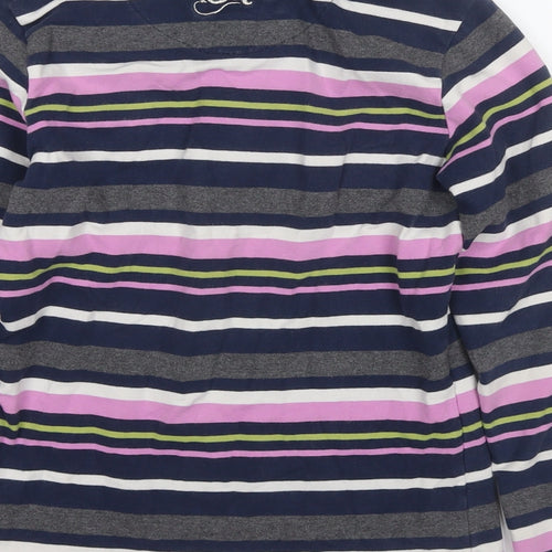 Tottie Womens Multicoloured Striped Cotton Jersey Polo Size XS Collared
