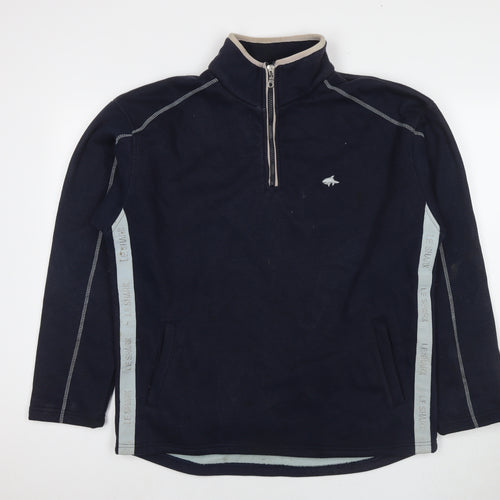 Le Shark Mens Blue Cotton Pullover Sweatshirt Size L