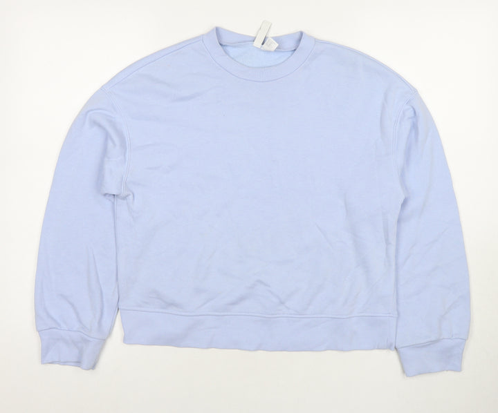 Divided by H&M Womens Blue Cotton Pullover Sweatshirt Size XS Pullover