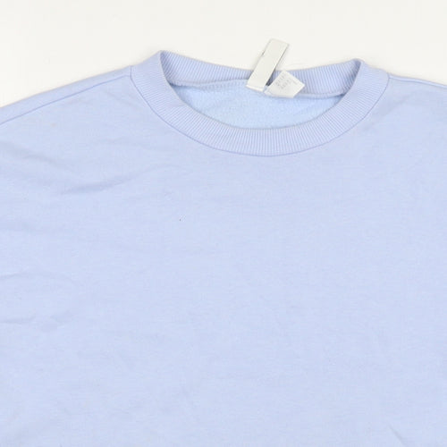 Divided by H&M Womens Blue Cotton Pullover Sweatshirt Size XS Pullover