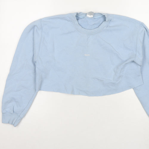 G&G Womens Blue Polyester Pullover Sweatshirt Size S Pullover