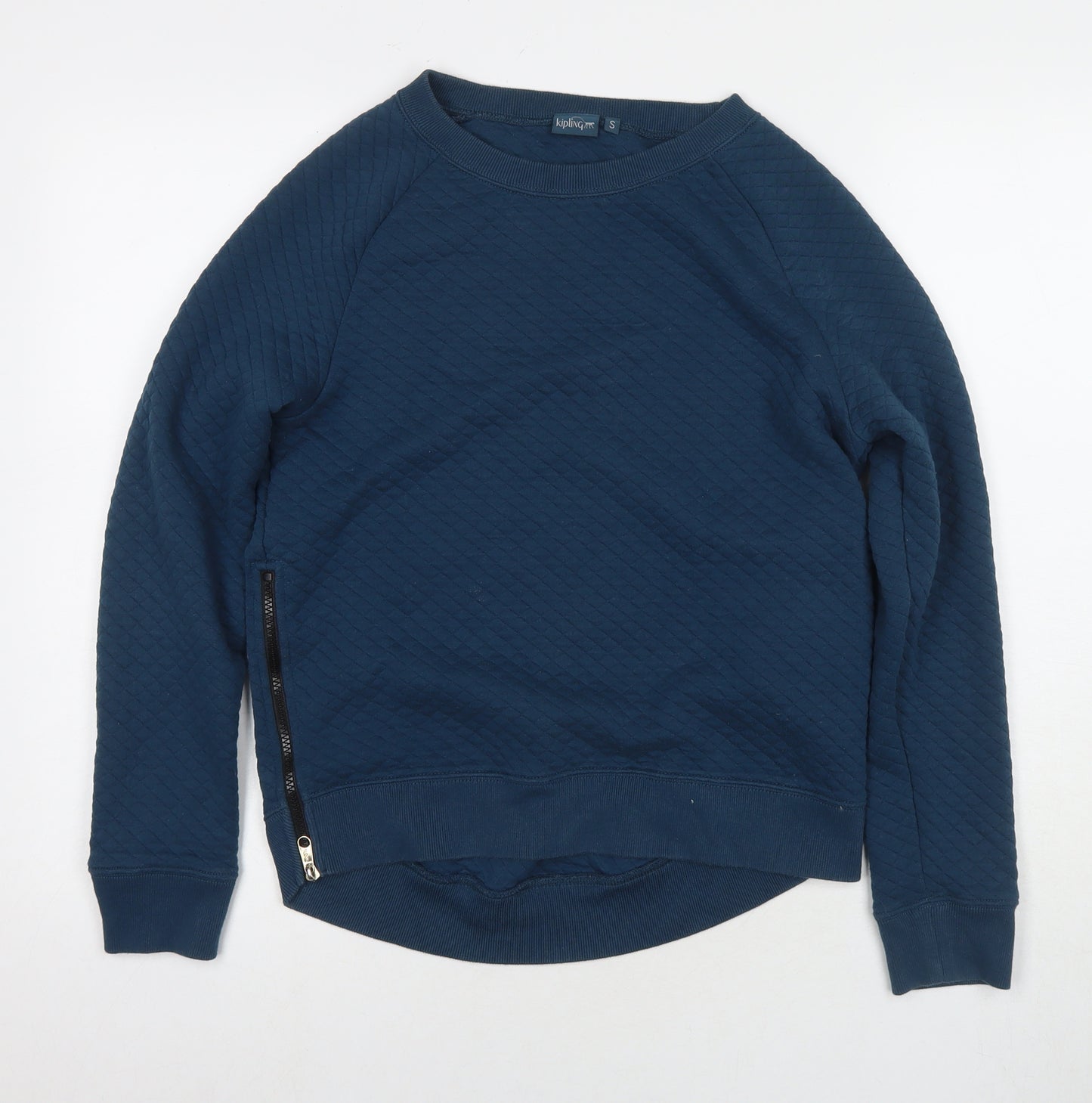 Kipling Womens Blue Polyester Pullover Sweatshirt Size S Pullover