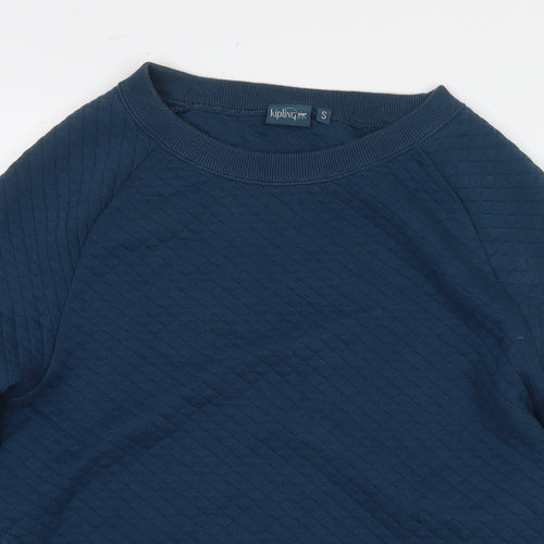 Kipling Womens Blue Polyester Pullover Sweatshirt Size S Pullover