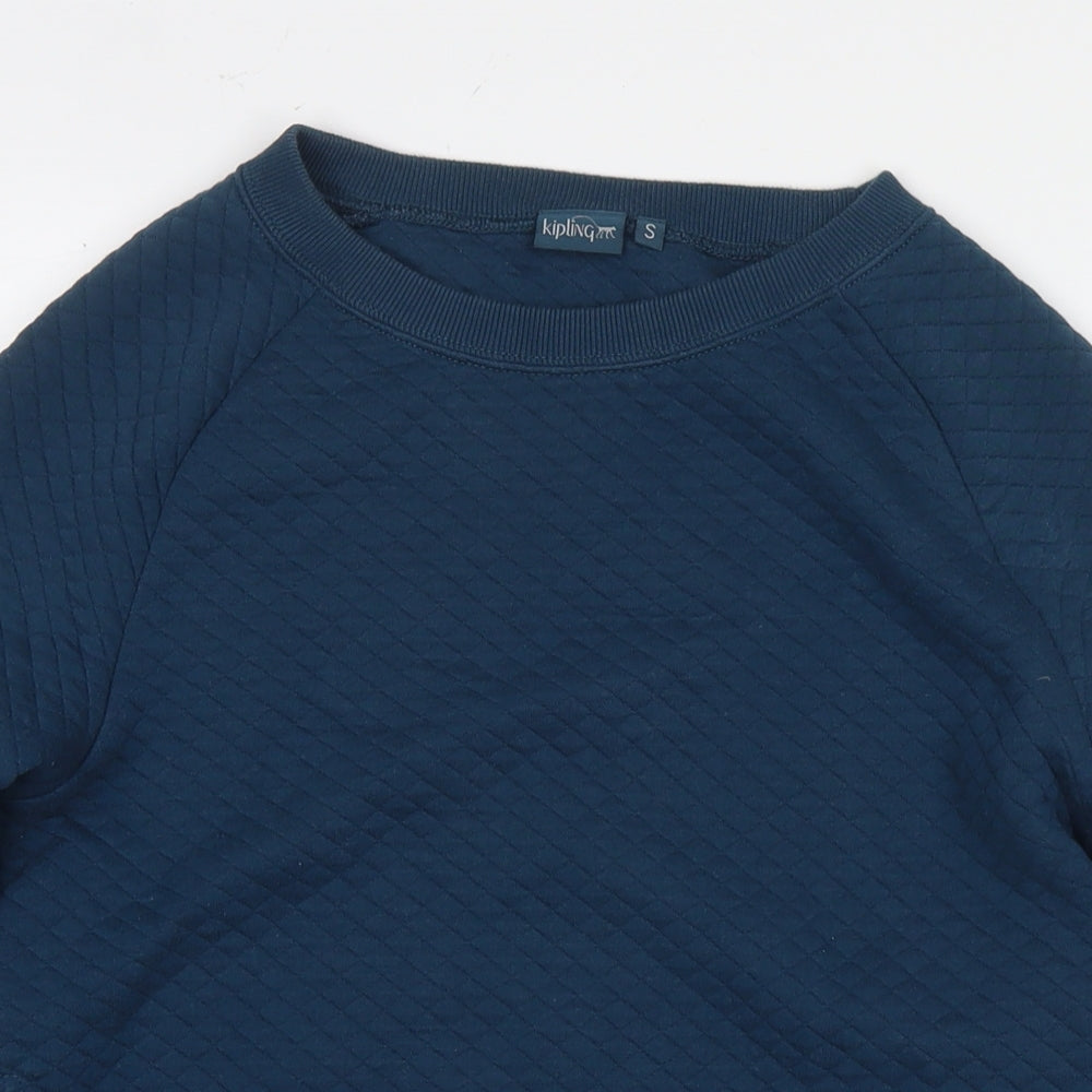 Kipling Womens Blue Polyester Pullover Sweatshirt Size S Pullover