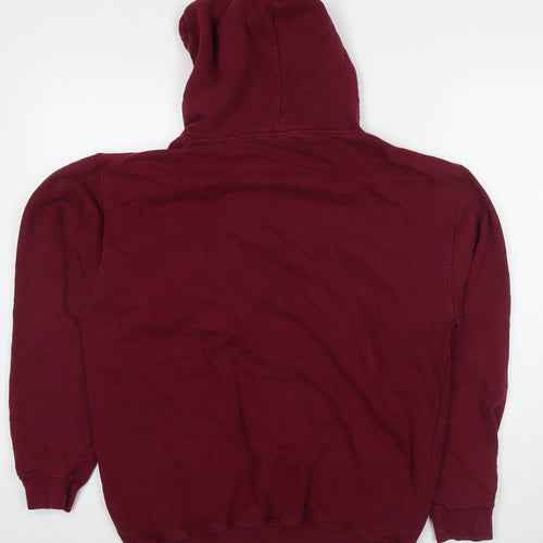 Legend Mens Red Cotton Pullover Hoodie Size M - Logo