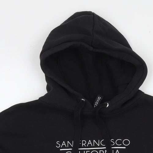 Divided by H&M Womens Black Cotton Pullover Hoodie Size M Pullover - San Francisco California Cropped