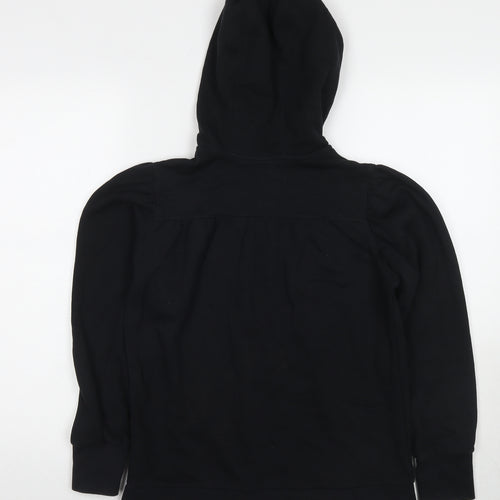 Nike Boys Black Cotton Full Zip Hoodie Size 13-14 Years Zip - Age 13-15Years Logo
