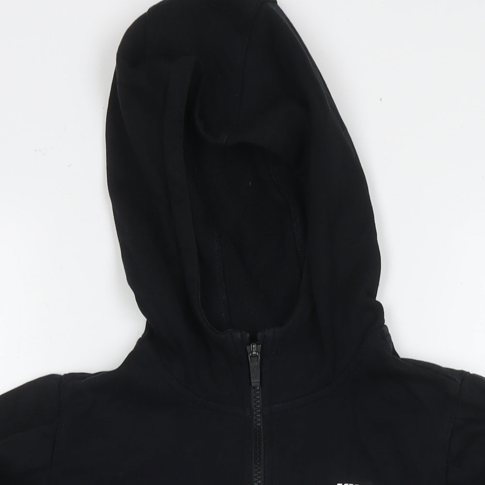 Nike Boys Black Cotton Full Zip Hoodie Size 13-14 Years Zip - Age 13-15Years Logo