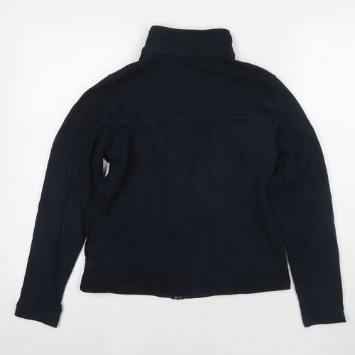 Marks and Spencer Womens Blue Cotton Full Zip Sweatshirt Size 12 Zip