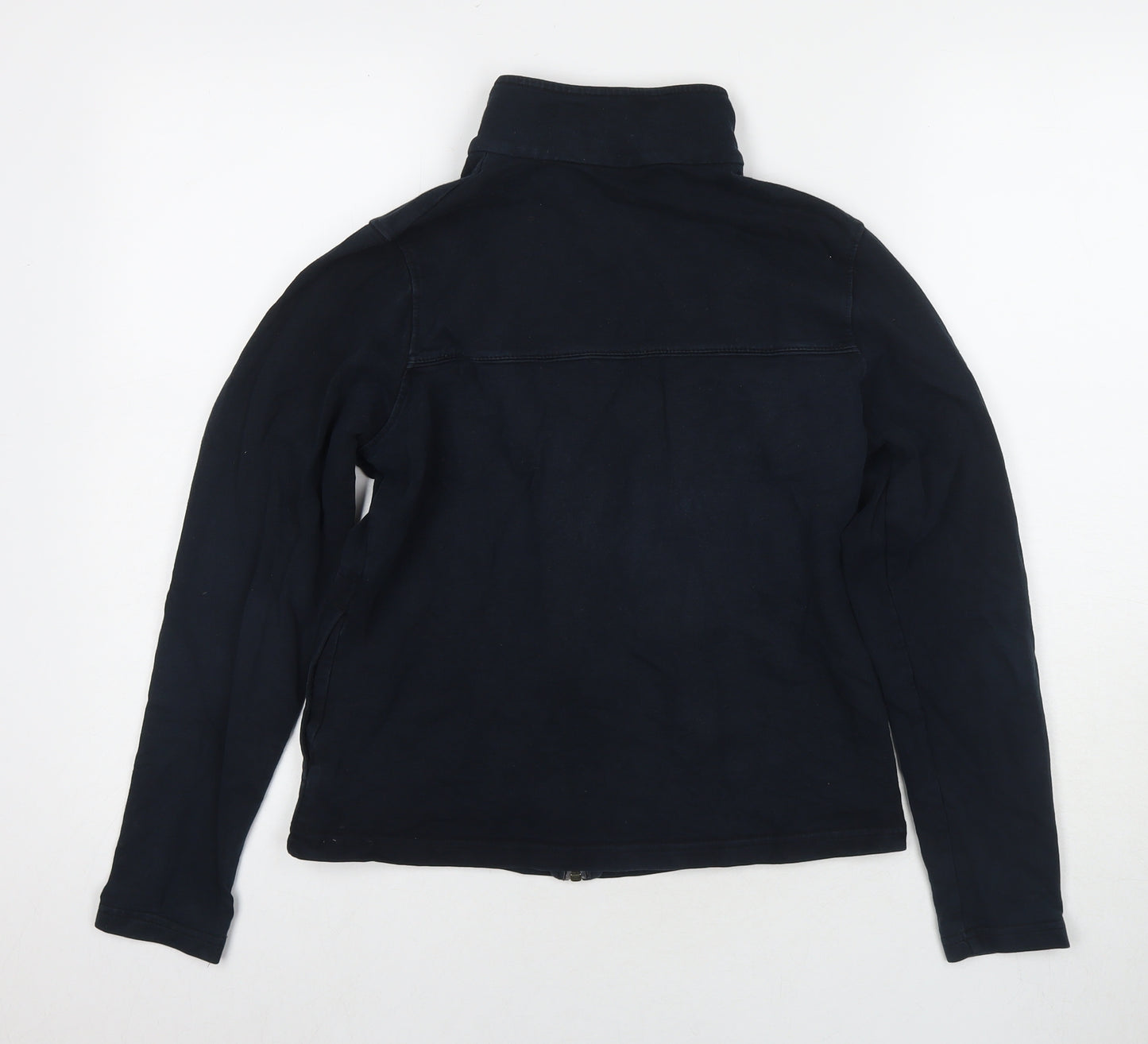 Marks and Spencer Womens Blue Cotton Full Zip Sweatshirt Size 12 Zip