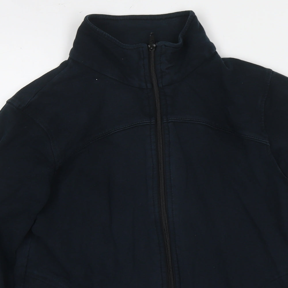 Marks and Spencer Womens Blue Cotton Full Zip Sweatshirt Size 12 Zip