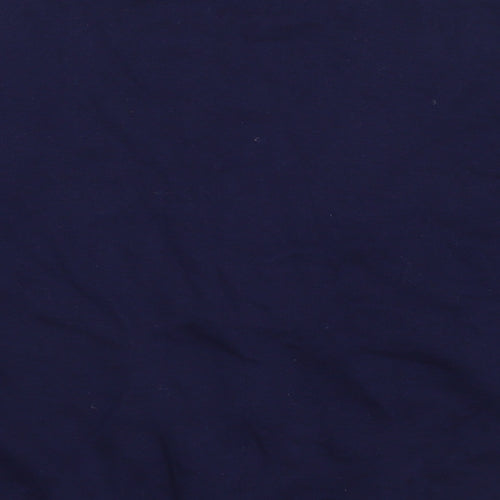 Snenanigans Womens Blue Cotton Full Zip Sweatshirt Size L Snap - Embraided Pumpkins