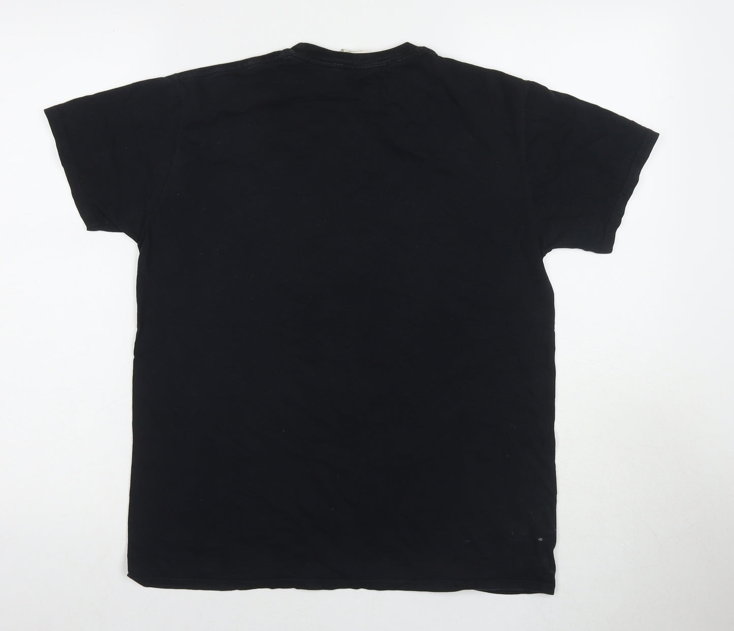 Hall To The King Mens Black Cotton T-Shirt Size M Round Neck - Skeleton King