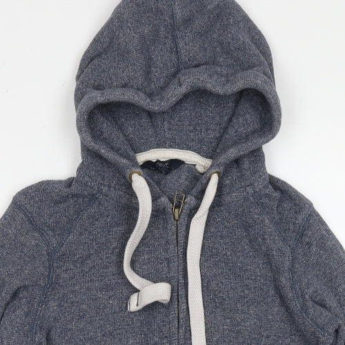 NEXT Womens Blue Cotton Full Zip Hoodie Size 6 Zip