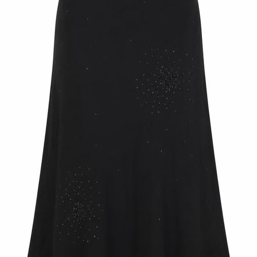 Sienna Womens Black Polyester Maxi Skirt Size L Zip - Embellishment Detail