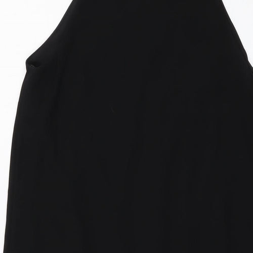 Monteau Womens Black Polyester Tank Dress Size S Round Neck Pullover