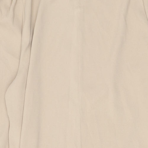 VERO MODA Womens Beige Polyester A-Line Size XL Crew Neck Zip