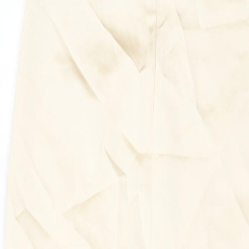 Zara Womens Beige Polyester A-Line Size XS Square Neck Zip