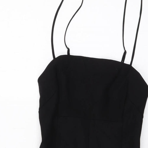 Silence + Noise Womens Black Viscose Mini Size XS Square Neck Pullover