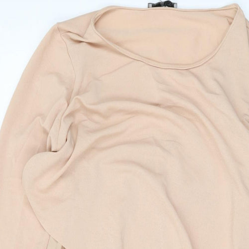Zraa Womens Pink Polyester Tunic Blouse Size S Round Neck
