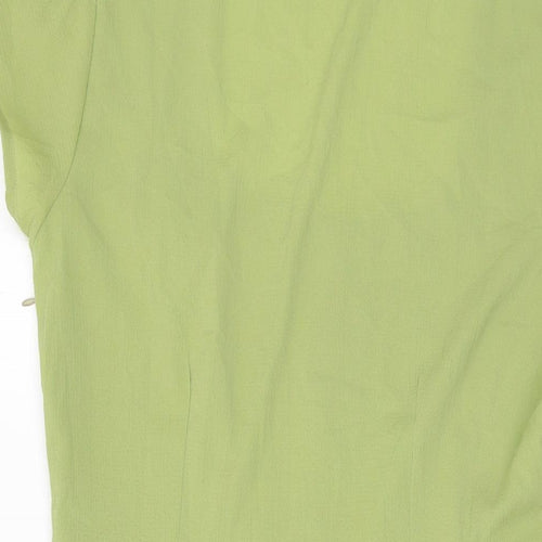 Dancing Leopard Womens Green Polyester A-Line Size 12 Square Neck Pullover