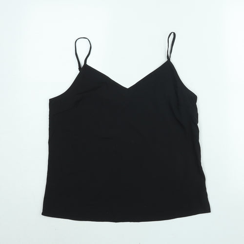 Marks and Spencer Womens Black Polyester Camisole Blouse Size 10 V-Neck