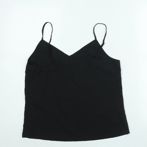 Marks and Spencer Womens Black Polyester Camisole Blouse Size 10 V-Neck