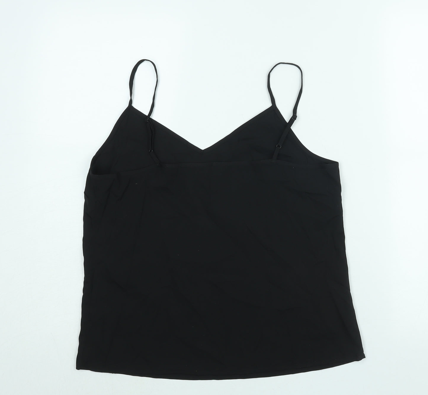 Marks and Spencer Womens Black Polyester Camisole Blouse Size 10 V-Neck