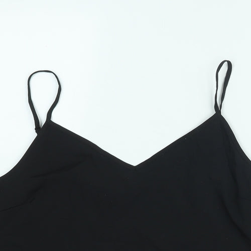 Marks and Spencer Womens Black Polyester Camisole Blouse Size 10 V-Neck