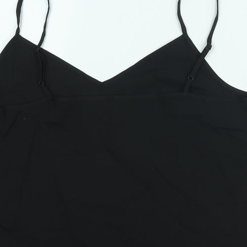Marks and Spencer Womens Black Polyester Camisole Blouse Size 10 V-Neck